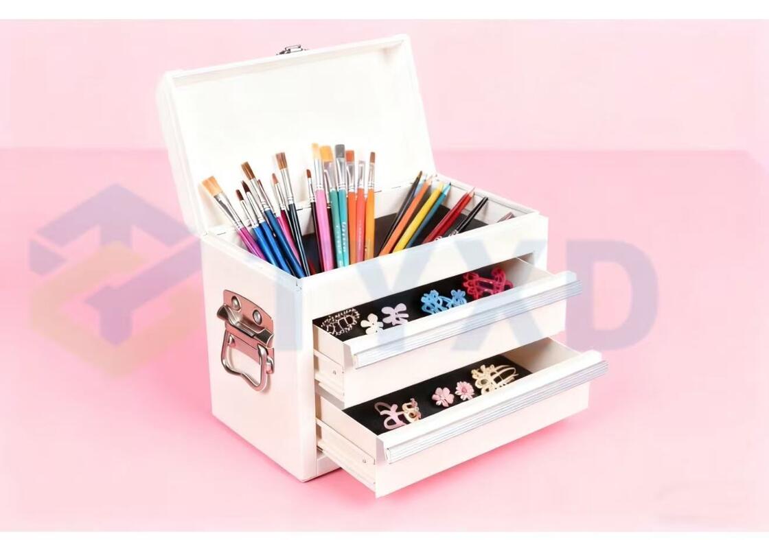 TYXD Metal Storage Box Box with Drawers Desktop Storage Box Cosmetic Storage Box Multi-layer Storage Cabinet