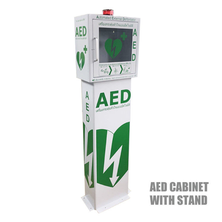 Outdoor Heated AED Defibrillator Cabinets , Free Standing Defibrillator Storage Cabinets