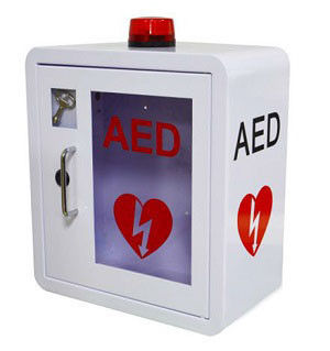Gebogen Defibrillator Muur Opgezette de Doos Hoge Veiligheid van Hoekaed voor Binnen