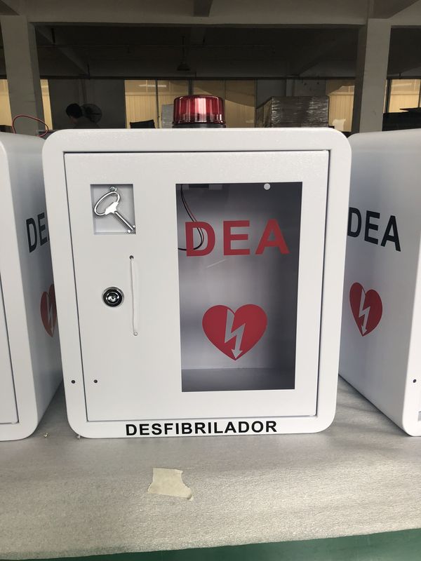 Gebogen Defibrillator Muur Opgezette de Doos Hoge Veiligheid van Hoekaed voor Binnen