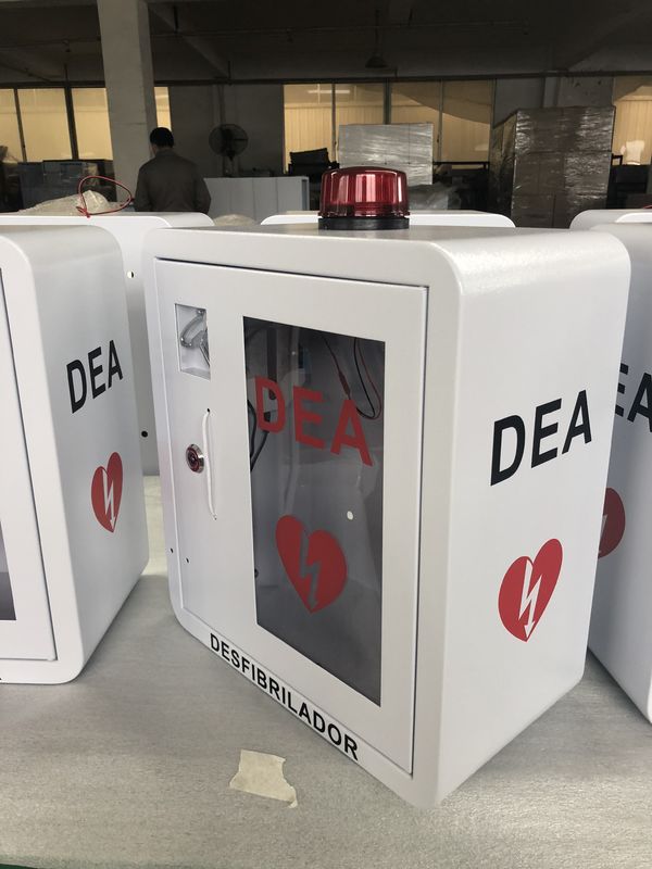 Gebogen Defibrillator Muur Opgezette de Doos Hoge Veiligheid van Hoekaed voor Binnen