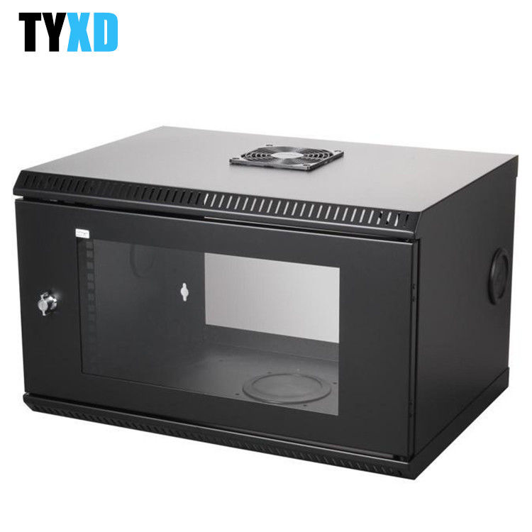 Stable Network Rack Cabinet , 6U Wall Mount Rack For Network Switch
