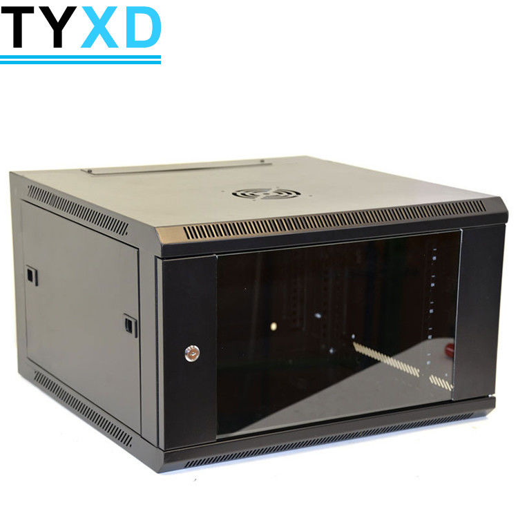 Wall Mount Network Rack Cabinet , Black / Customized Color Network Equipment Rack