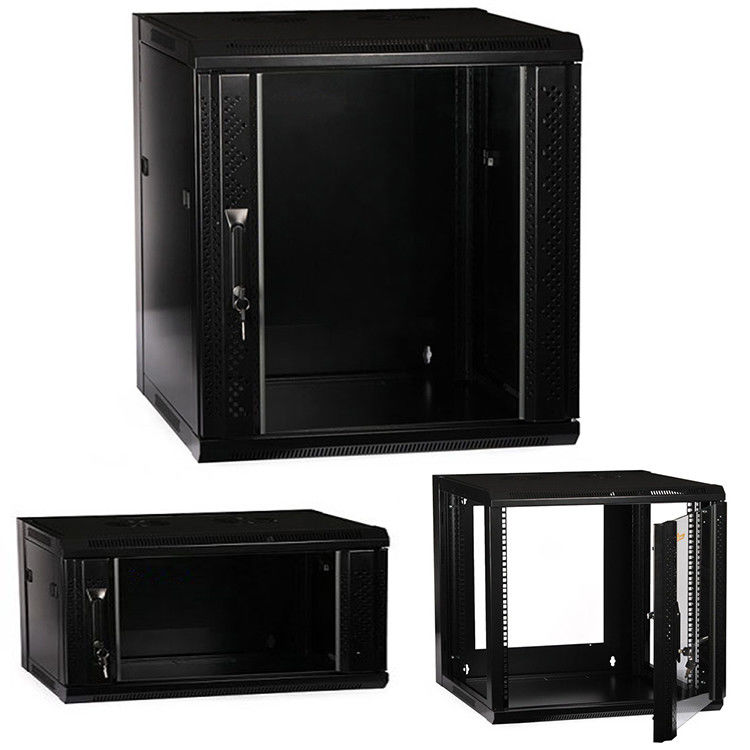 Cold Rolled Steel 12U Data Cabinet 630*570*450mm For 19