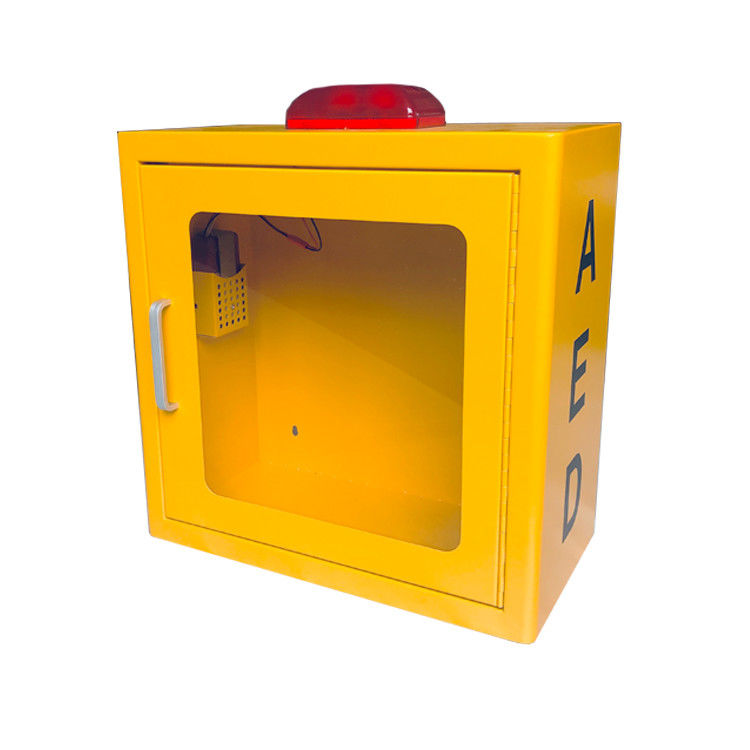 Gabinetes alarmados color amarillo del Defibrillator del AED con la luz del estroboscópico
