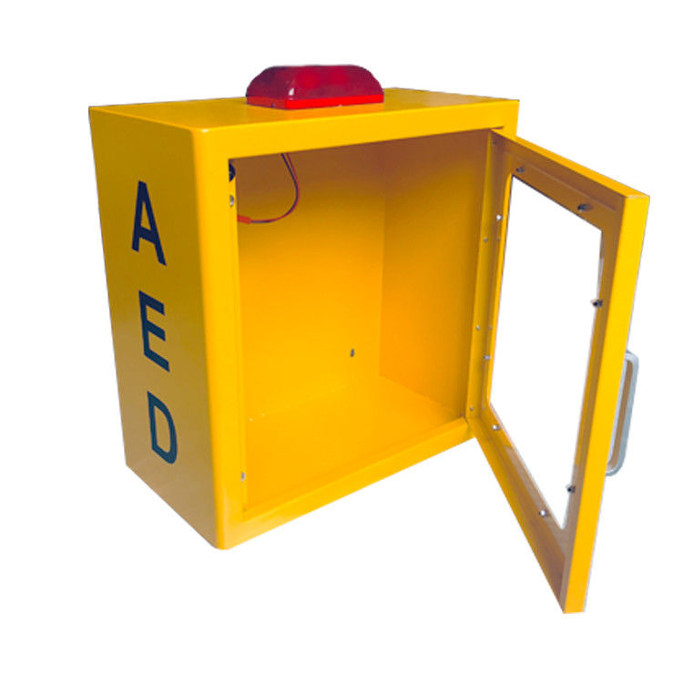 Gabinetes alarmados color amarillo del Defibrillator del AED con la luz del estroboscópico