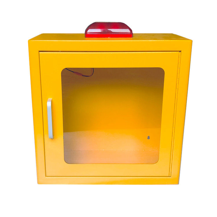Gabinetes alarmados color amarillo del Defibrillator del AED con la luz del estroboscópico