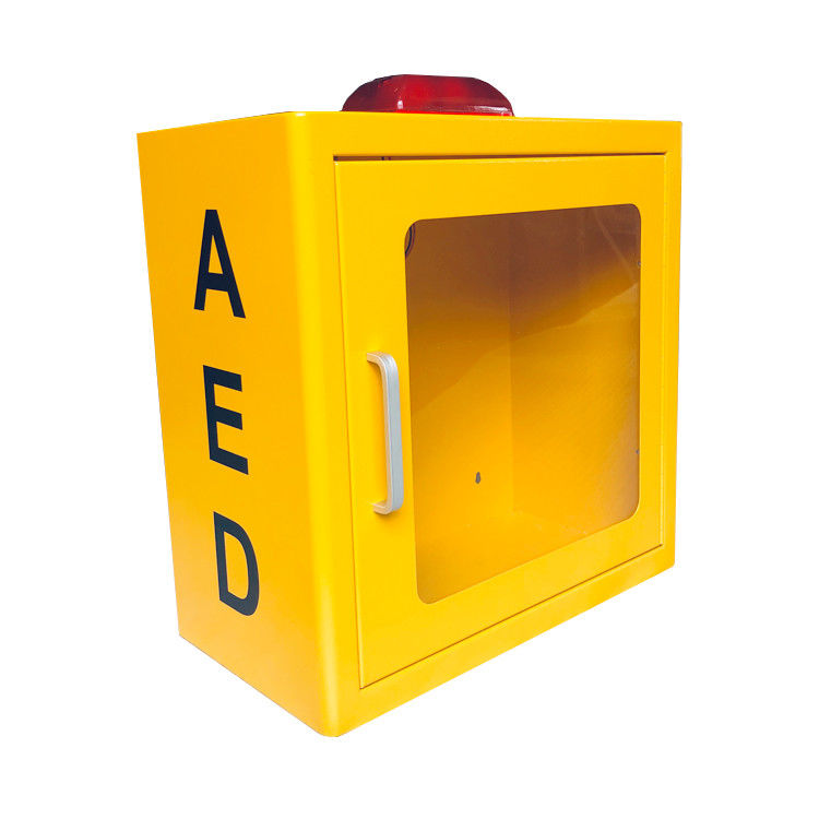 Gabinetes alarmados color amarillo del Defibrillator del AED con la luz del estroboscópico